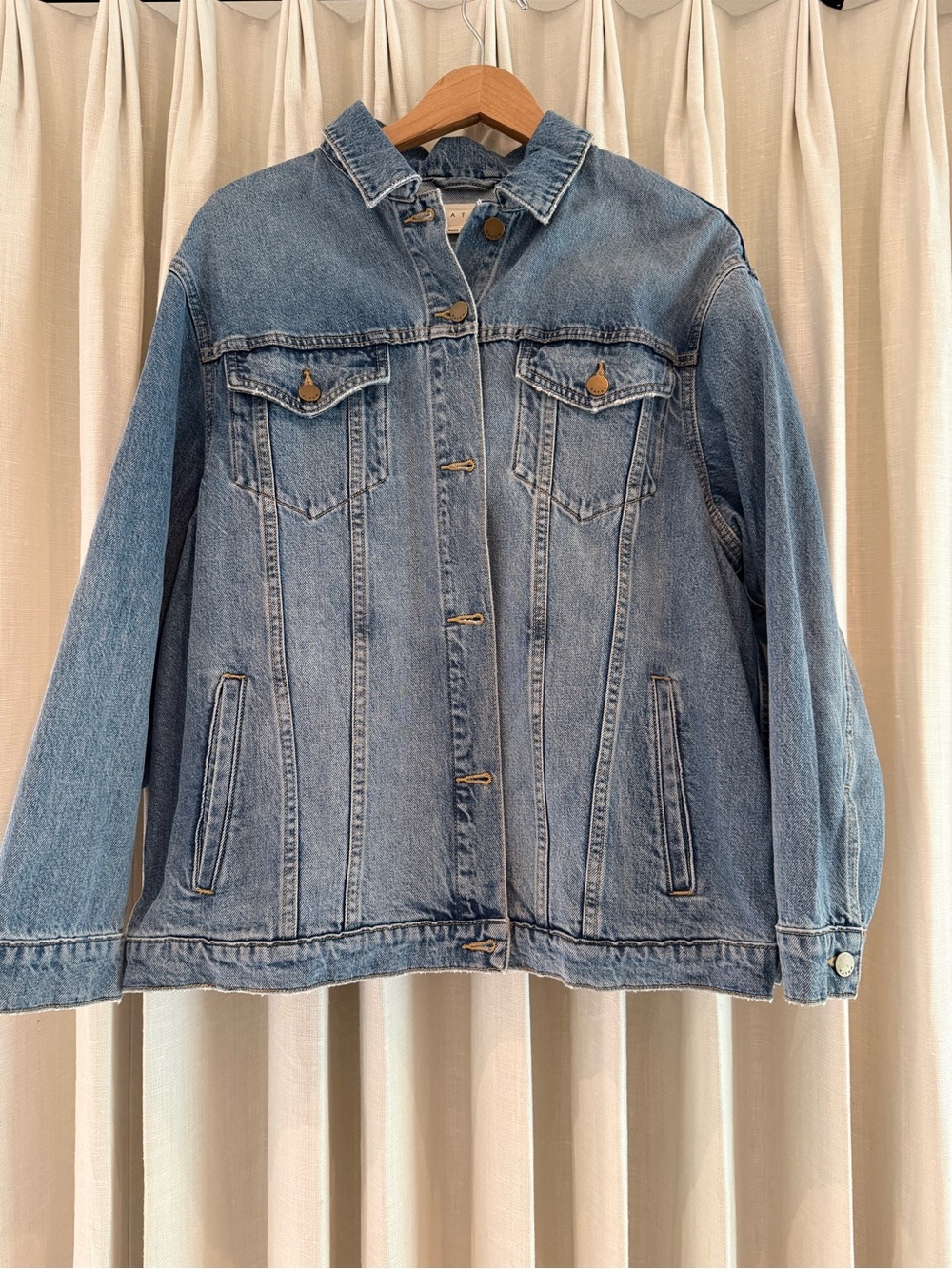 Hatch Maternity Classic Light Wash Denim Jacket